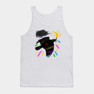 Rainbow Crow (smoky black) Tank Top